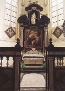 Peter Paul Rubens Rubes'funerary chapel in St Jacob's Church Antwerp,with the artist's (mk01) Norge oil painting reproduction